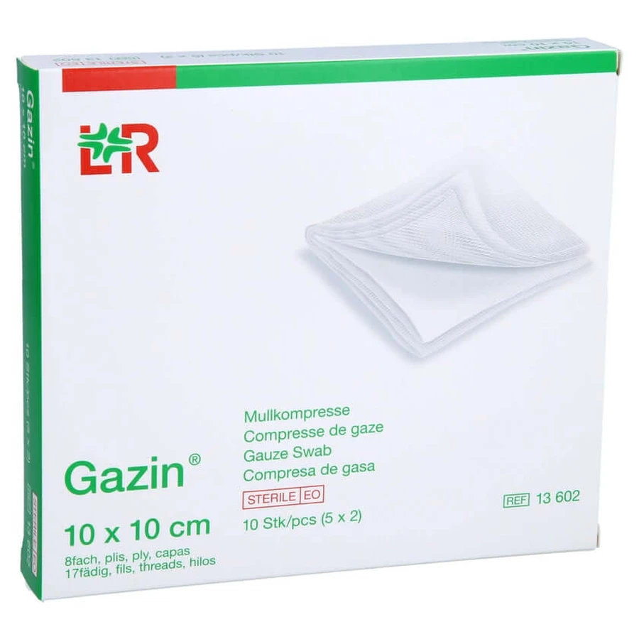 Gazin gauze comp.10x10 cm sterile 8 fold 5X2 pcs.