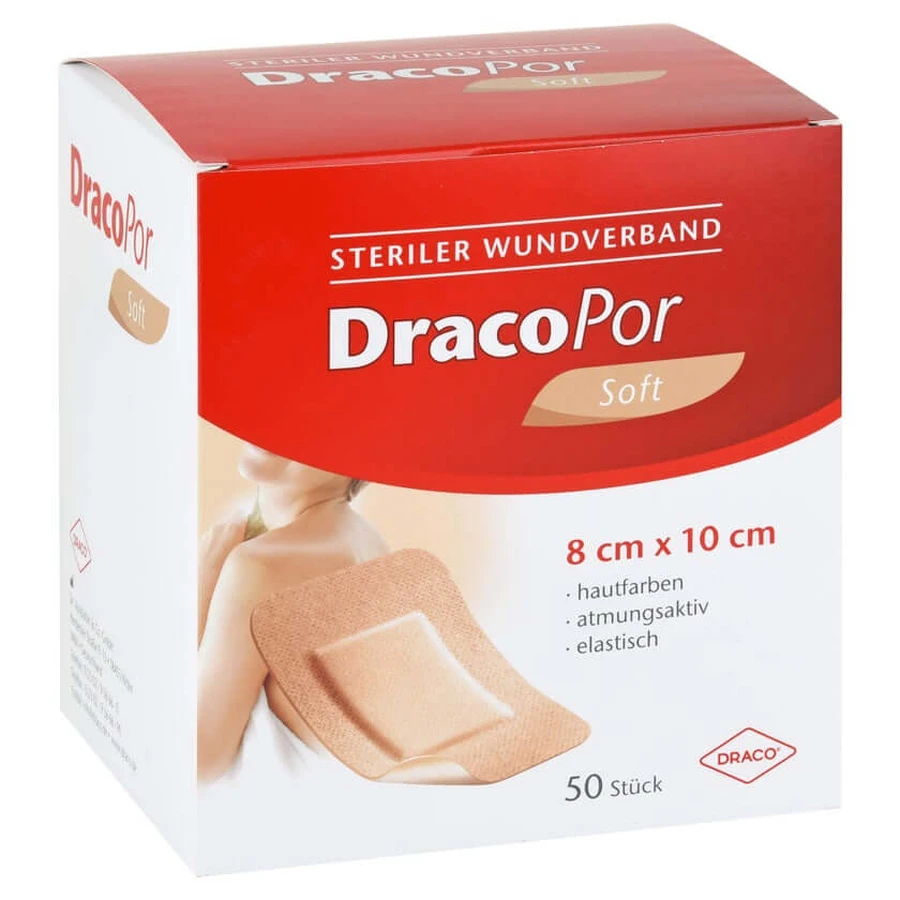 Dracopor wondverband 8x10 cm steriele huid 50 st.