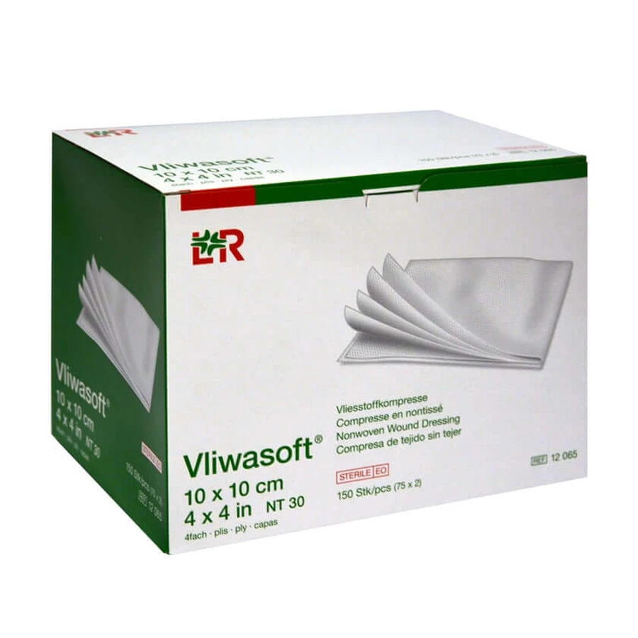 Vliwasoft non-woven compresses sterile 10x10 c 150 pcs.