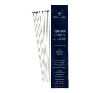Silver nitrate potassium nitrate etching sticks 10x200mm elastic 10 pcs.