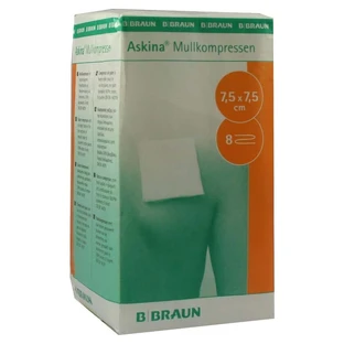 Askina gauze compresses 7,5x7,5 cm unsteri 100 pcs.