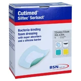 Cutimed Siltec Sorbact PU dressing 7.5x7.5 c 10 pcs.