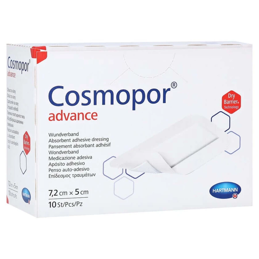Cosmopor Advance wondverband 5x7,2 cm 10 st.