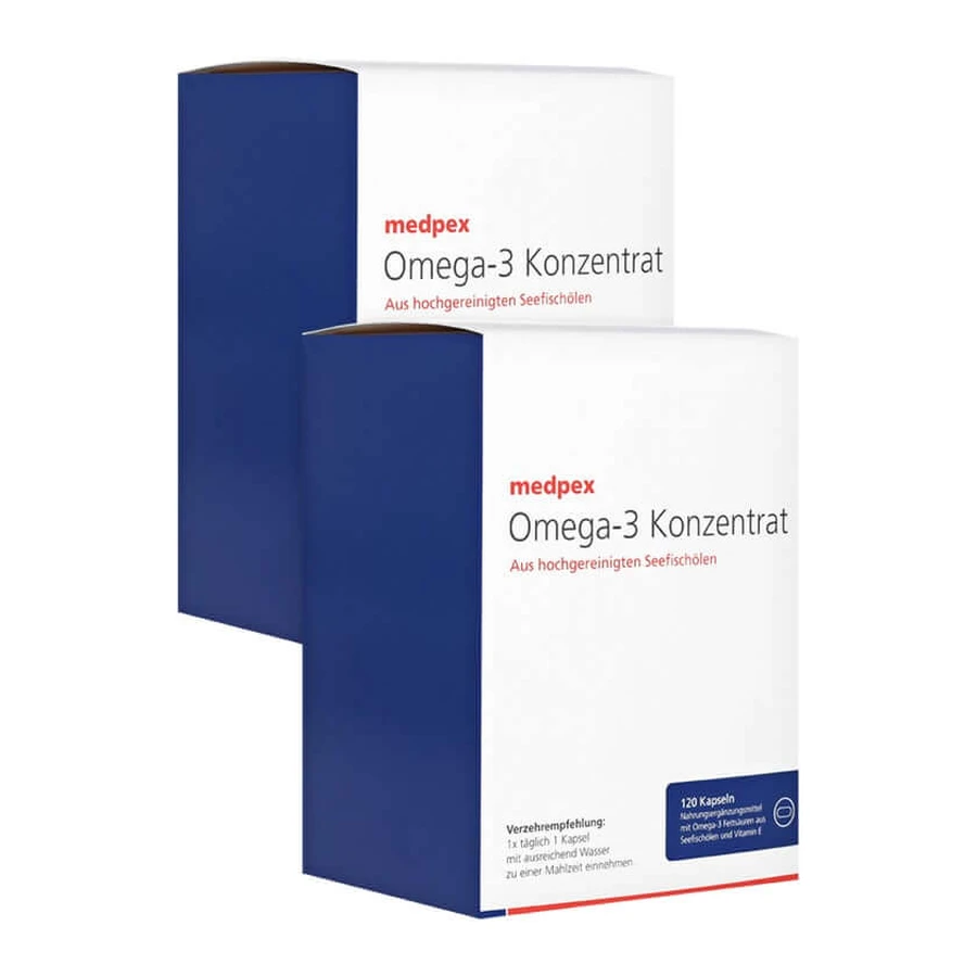 medpex Omega-3 Concentrado Cápsulas Duo 2X120 St