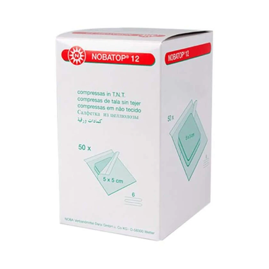 Nobatop 12 compresses 5x5 cm sterile 50X2 pcs.
