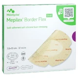 Mepilex Border Flex adhesive foam dressing 7.8x10 cm oval 5 pcs.