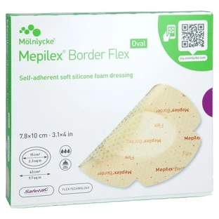 Mepilex Border Flex apósito de espuma adhesiva 7,8x10 cm oval 5 uds.
