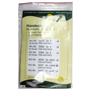 Twisted cotton gloves medium 2 pcs