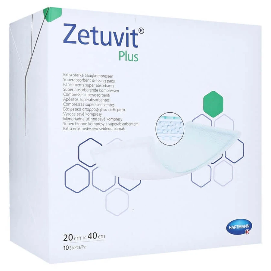 Zetuvit Plus compresse absorbante extra forte stérile 10 pcs.