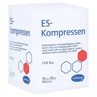 Es-compresses non-sterile 10x10 cm 8-fold 100 pcs.