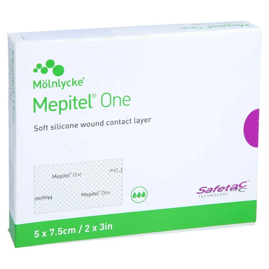 Mepitel One 5x7.5 cm silicone mesh bandage 10 pcs.