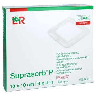 Suprasorb P Pu-foam self-adhesive 10x 10 pcs.