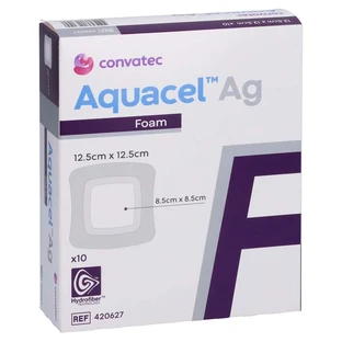 Aquacel Ag Foam adhesive 12.5x12.5 cm Ver 10 pcs