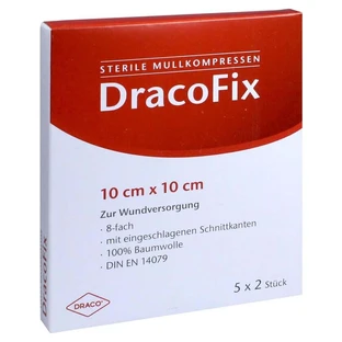 Dracofix PEEL compresses sterile 10x10cm 8 fold 5X2 pcs.