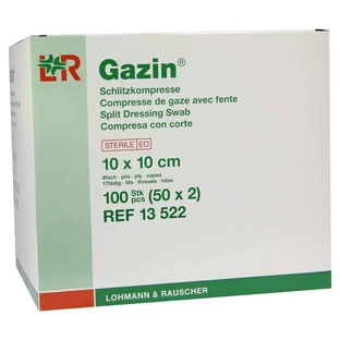 Gazin slit compresses 10x10 cm sterile 50X2 pcs.