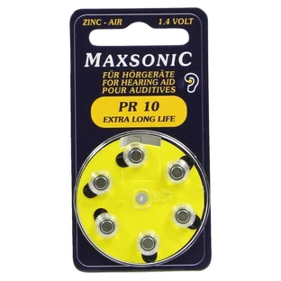 Pilas para audífonos Maxsonic PR10 6 uds.