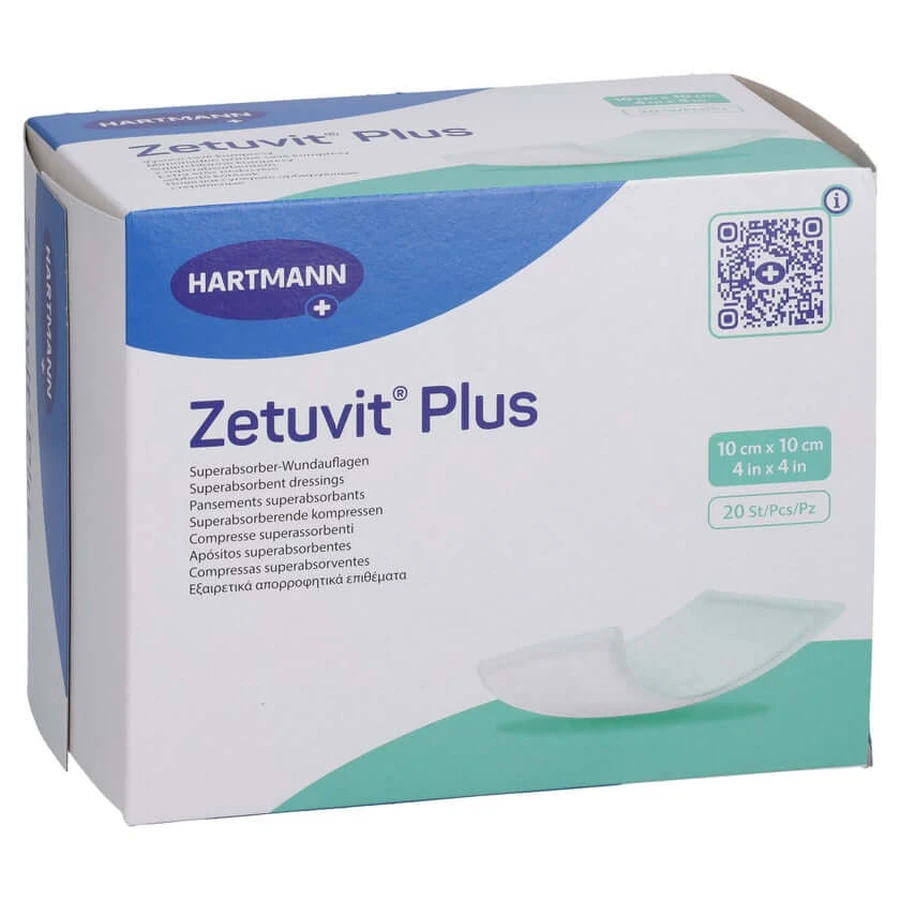 Zetuvit Plus compresse absorbante extra forte stérile 10x10 cm 20 pcs.