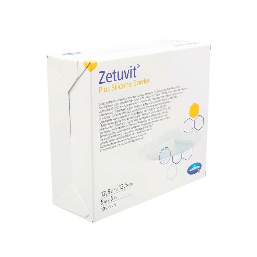 Zetuvit Plus Silicone Border steril 12,5 10 St
