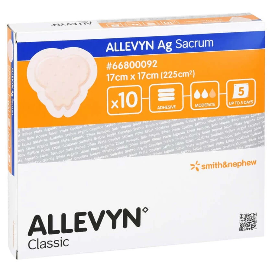 Allevyn Ag Sacrum 17x17 cm Wound dressing 10 pcs.