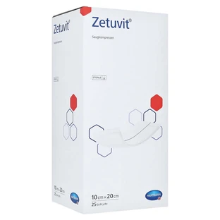Zetuvit compresas absorbentes estériles 10x20 cm 25 uds.