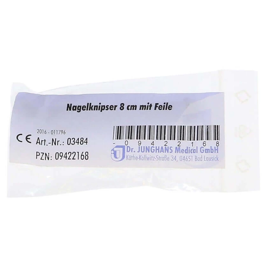 Nail clipper 8 cm with file 1 pc