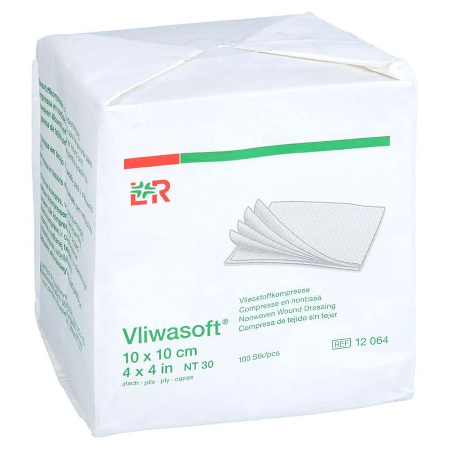 Vliwasoft non-woven compresses non-sterile 10x10 100 pcs.