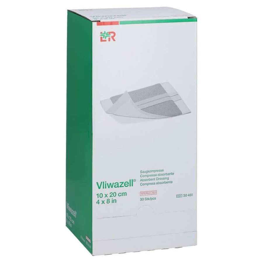 Vliwazell Saugkompressen Steril 10x20 cm 30 St