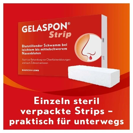Gelaspon Strip 1x1x4 cm Gelatin sponge 4 pcs