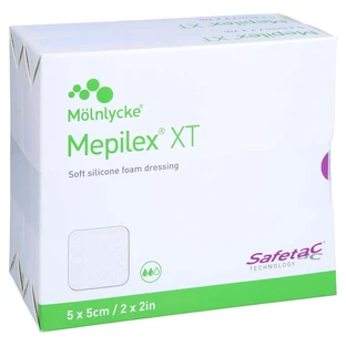 Mepilex XT 5x5 cm foamverband 10 stuks.