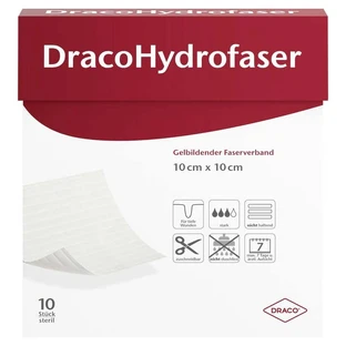 Dracohydrofiber 10x10 cm gel-forming Fa 10 pcs.