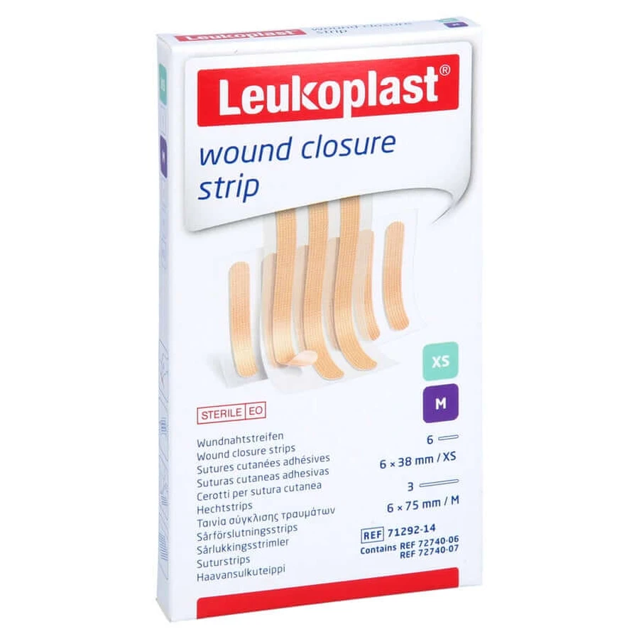 Leukoplast Wound Closure strip Mix beige 2 pcs