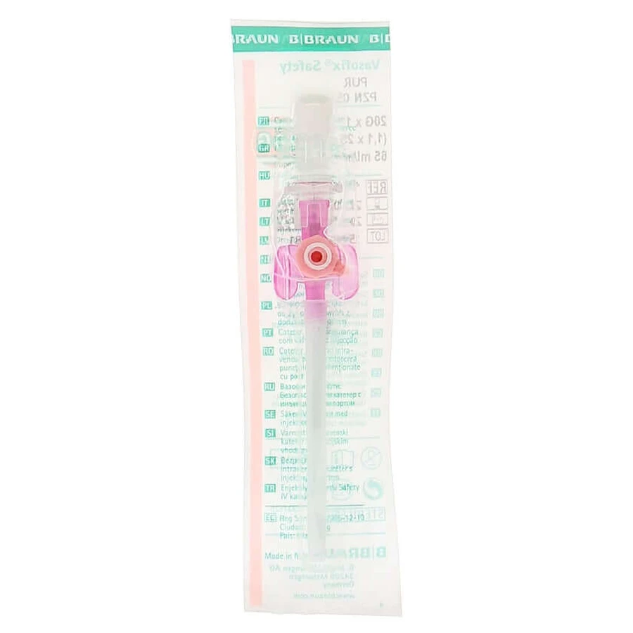 B. Braun Vasofix Safety intravenous catheter pink-white, PUR 20G, 1.1 x 25mm 1 pc