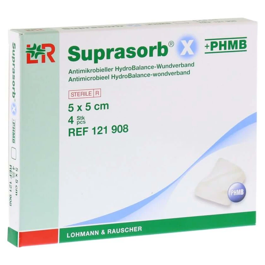 Suprasorb X+phmb Hidrobalance apósito 4 uds.
