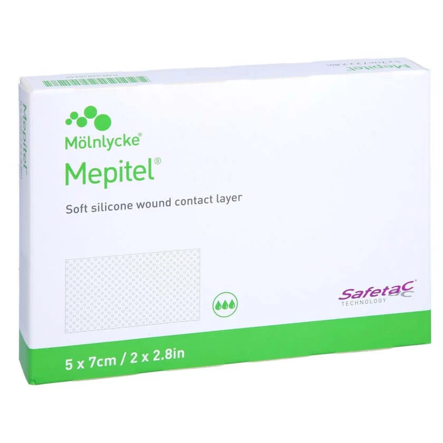 Mepitel opatrunek z siatki silikonowej 5x7 cm sterylny 5 szt.: ceny i cechy