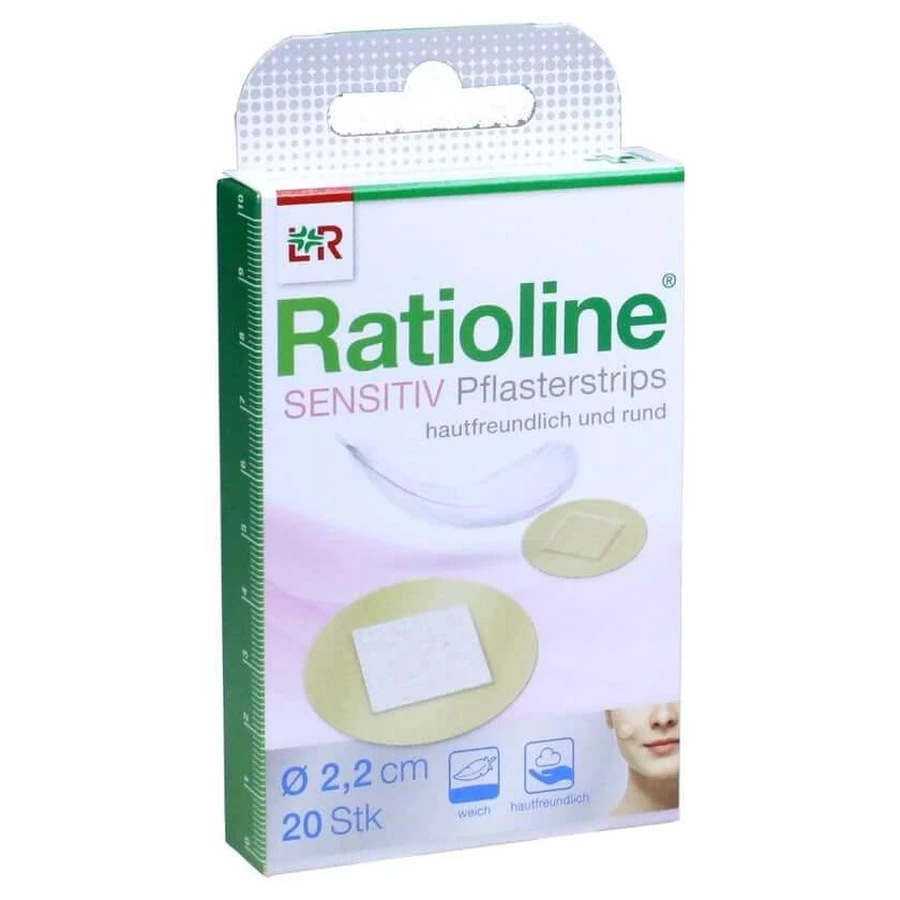 Ratioline Sensitive plaster strips round 20 pcs