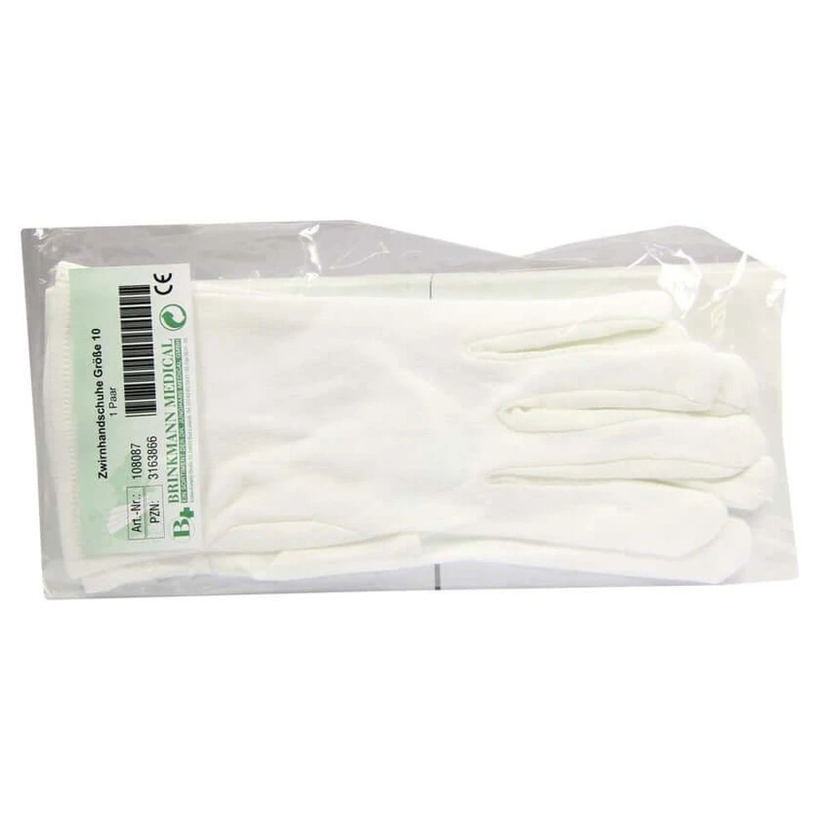 Handschoenen Zwirn BW maat 10 wit 2 stuks