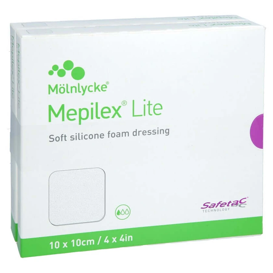 Mepilex Lite schuimverband 10x10 cm steriel 10 st.