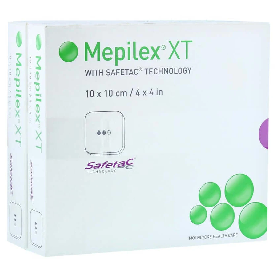 Mepilex XT 10x10 cm foamverband 10 stuks.