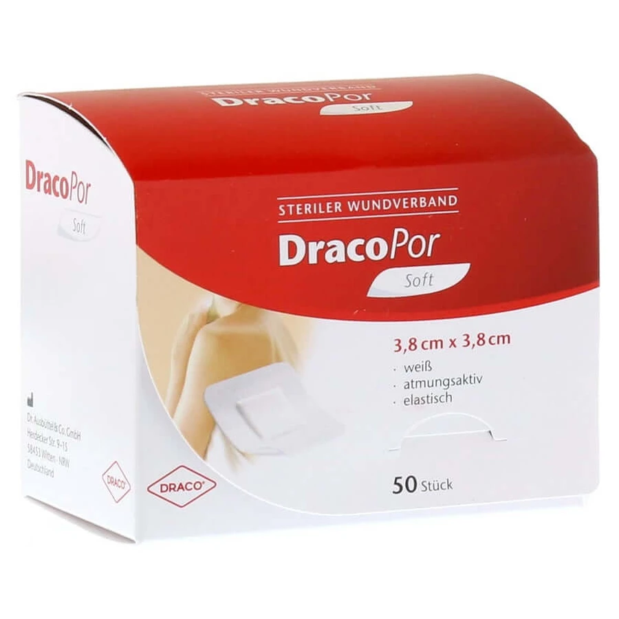 Pansament Dracopor 3.8x3.8 cm steril 50 buc.