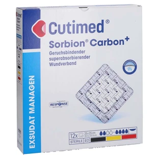 Cutimed Sorbion Carbon Wundverb.25x25 cm 12 St