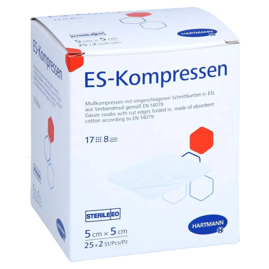 Es-compresses sterile 5x5 cm 8 fold 25X2 pcs.