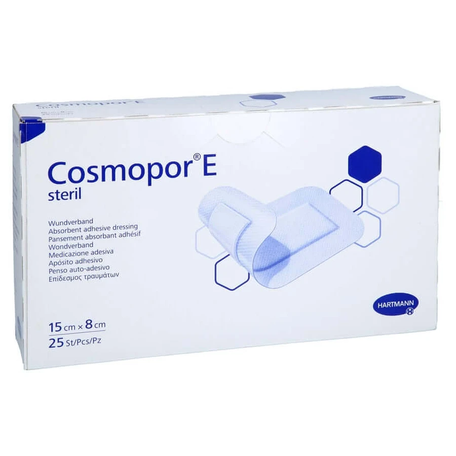 Cosmopor E Pansament steril pentru plăgi 8x15 cm 25 buc