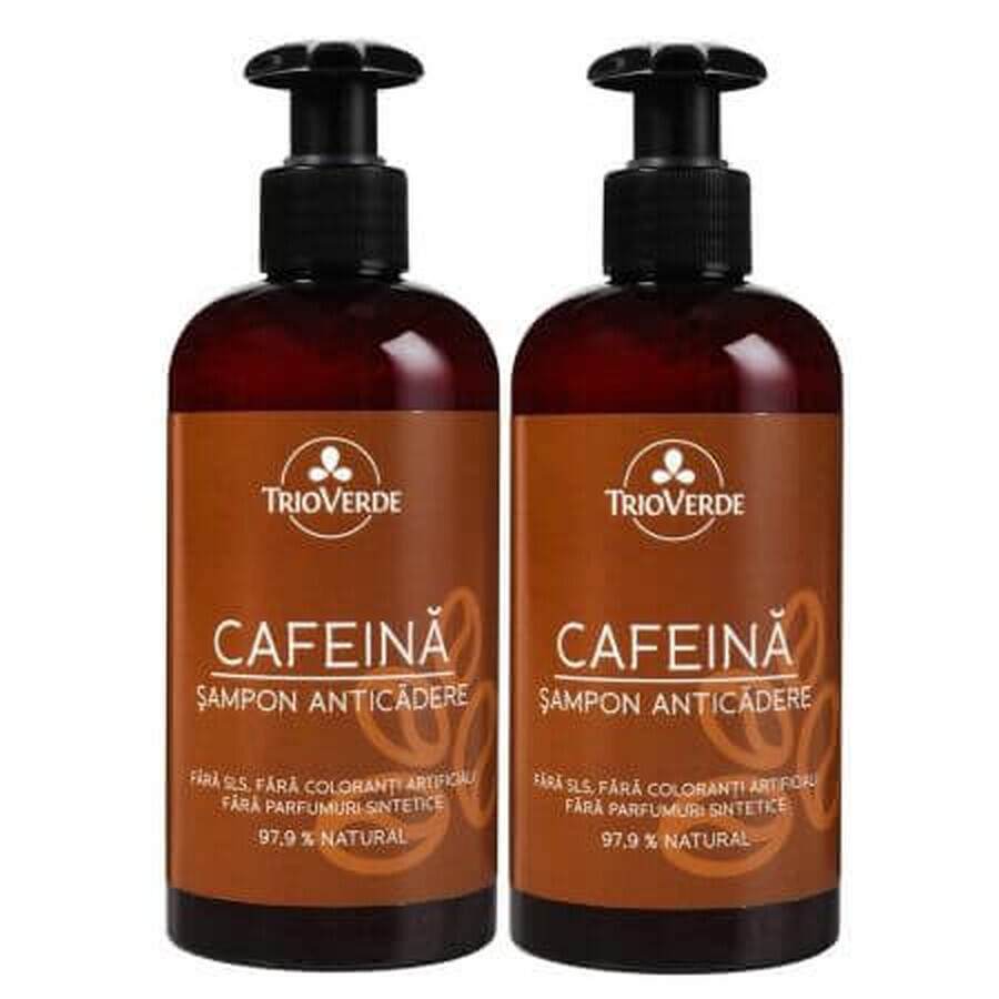 Caffeine Anti-swelling shampoo pack, 2 x 250 ml, Trio Verde