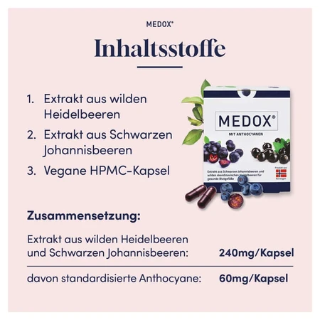 MEDOX - Anthocyanins from wild berries vegan capsules 30 Capsules
