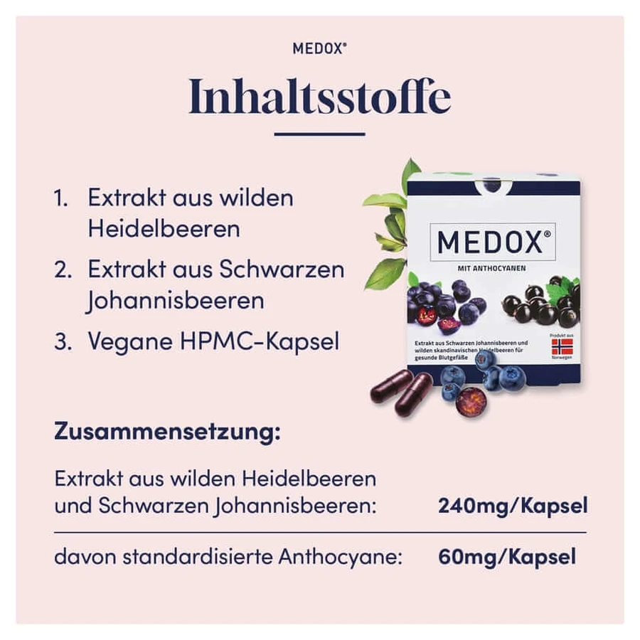 MEDOX - Anthocyanins from wild berries vegan capsules 30 Capsules