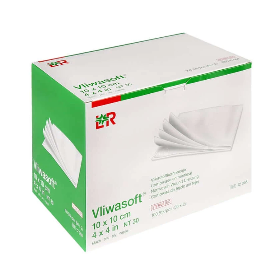Vliwasoft non-woven compresses sterile 10x10 c 50X2 pcs.
