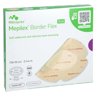 Mepilex Border Flex schuimverband, 7,8 x 5 cm, 5 stuks