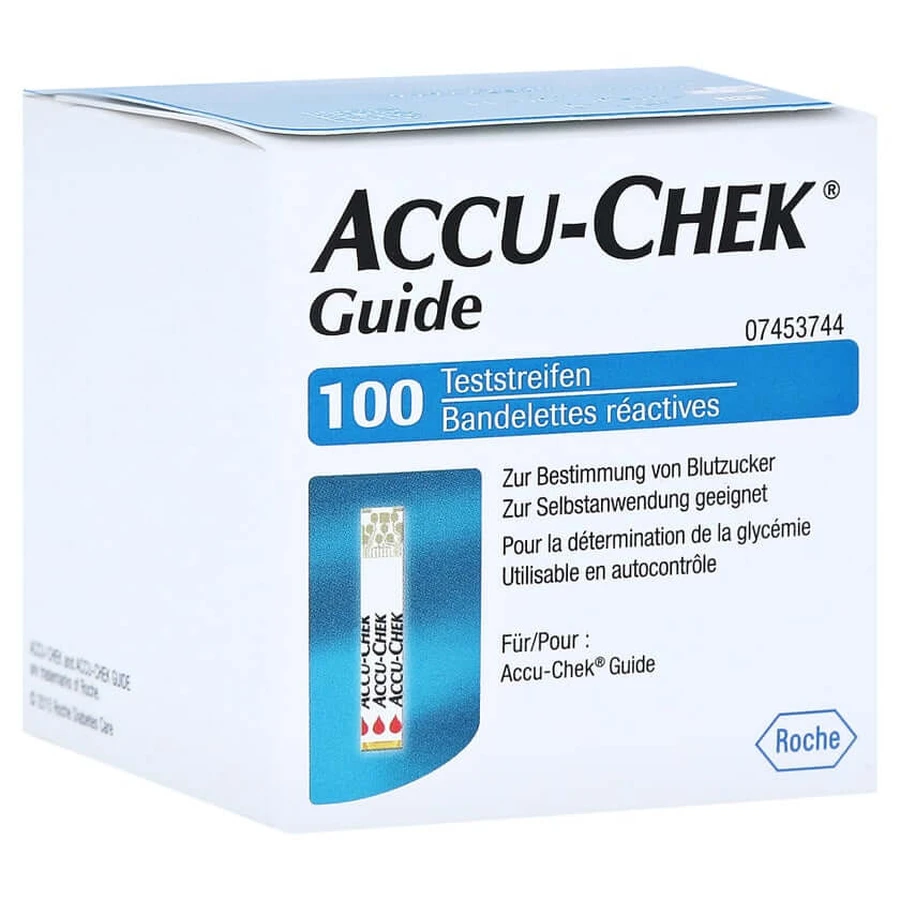 Bandelettes de test Accu-Chek Guide, paquet de 100