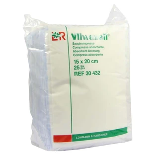 Lohmann & Rauscher Vliwazell 15 x 20 cm, no estériles, 25 unidades
