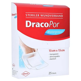 Pansament impermeabil Dracopor 15x15 cm, 25 buc.
